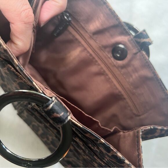 Pouchee thin wallet leopard print satin purse - Picture 4 of 15